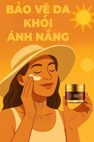 Hình ảnh bảo vệ da khỏi ánh nắng.